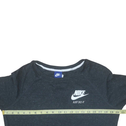 Nike Men's Black Long Sleeve Just Do It Crew Neck T-Shirt Size M - Image 2