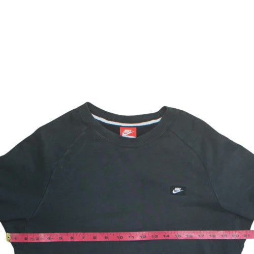 Nike Men's Black M Crew Neck Pullover Sweatshirt 80% Cotton - Image 3