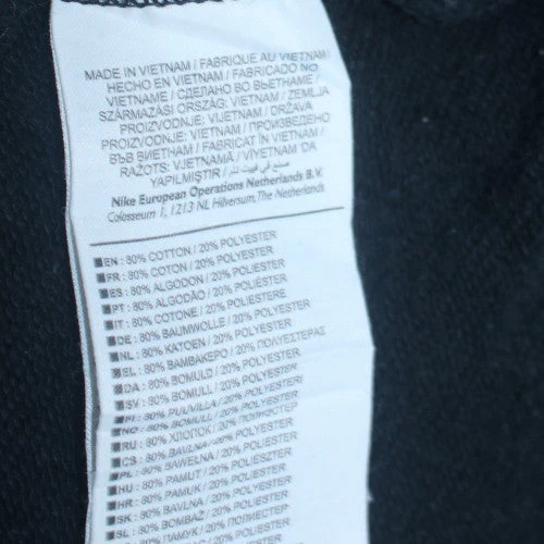 Nike Men's Black M Crew Neck Pullover Sweatshirt 80% Cotton - Image 6