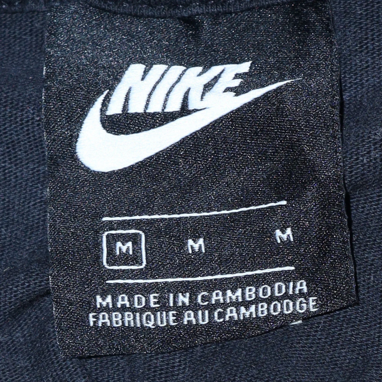 Nike Men's Black M Pullover Hoodie Sweatshirt Cotton Logo - Image 5
