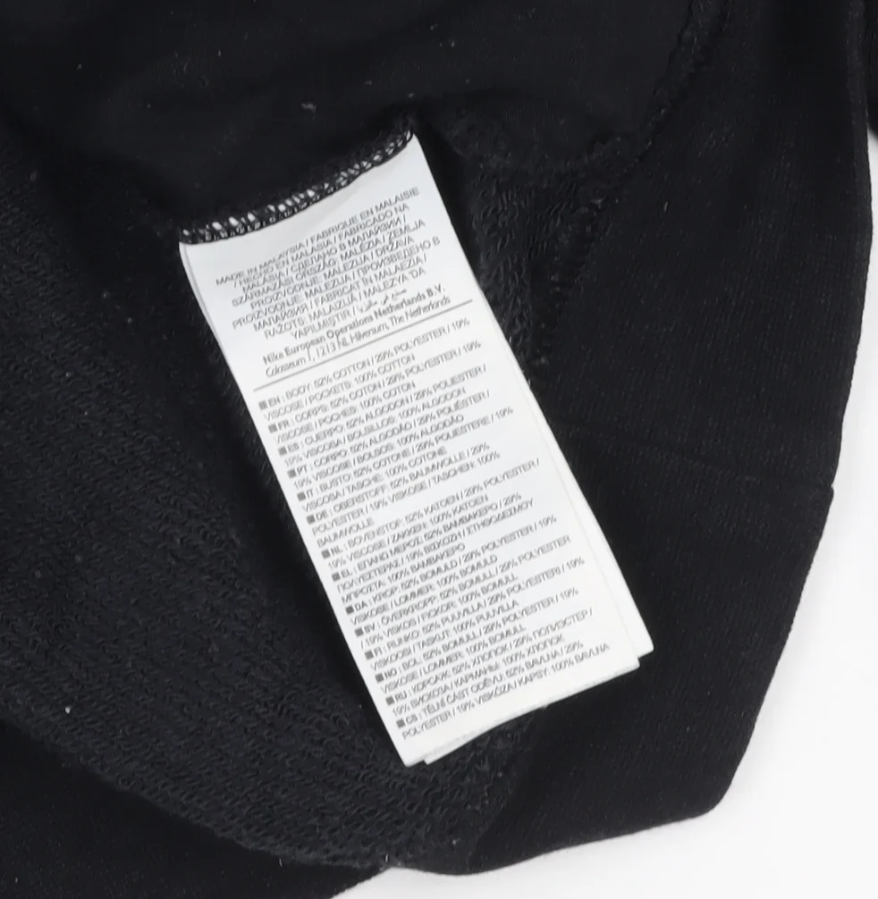Nike Men's Black Medium Pullover Logo Crew Neck Sweatshirt - Image 4