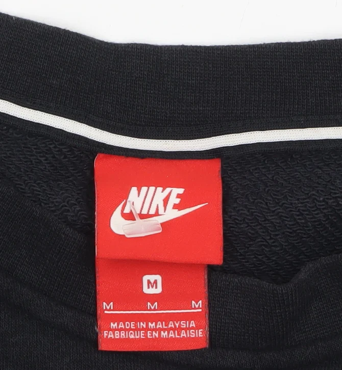 Nike Men's Black Medium Pullover Logo Crew Neck Sweatshirt - Image 5