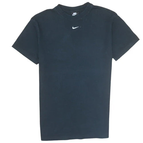 Nike Men's Black Medium Sports Logo Cotton T-Shirt