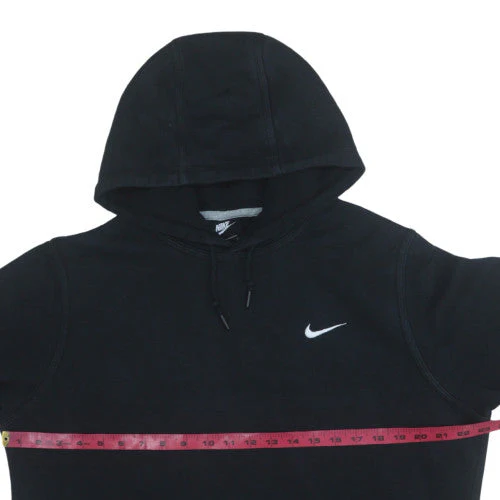 Nike Men's Black Pullover Hoodie Fleece Logo L Regular Fit - Image 3