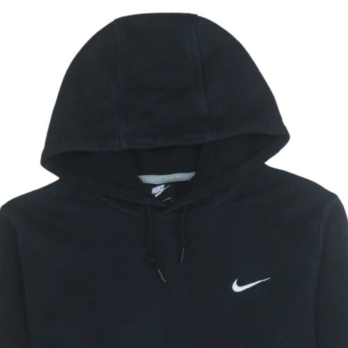 Nike Men's Black Pullover Hoodie Fleece Logo L Regular Fit - Image 8