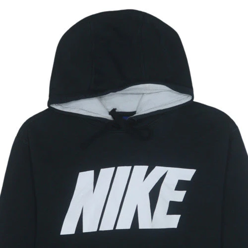 Nike Men's Black Pullover Hoodie L Fleece Logo Sweatshirt - Image 8