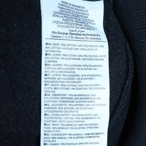 Nike Men's Black Pullover Hoodie L Logo Fleece Sweatshirt - Image 6