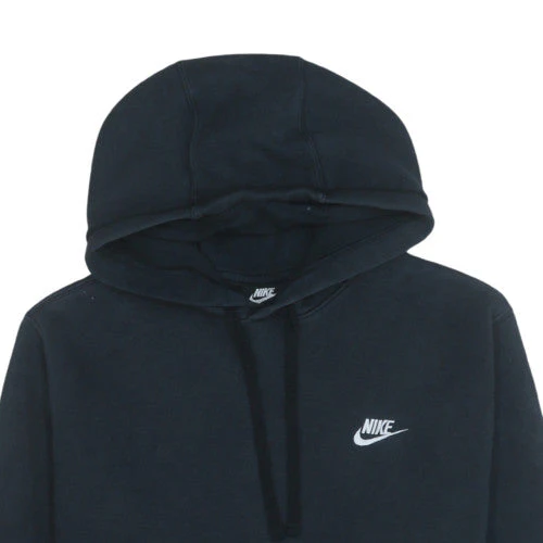 Nike Men's Black Pullover Hoodie L Logo Fleece Sweatshirt - Image 8