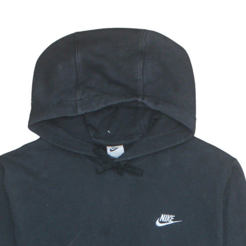 Nike Men's Black Pullover Hoodie L Logo Fleece Sweatshirt - Image 8