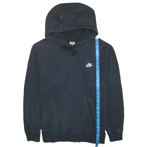 Nike Mens Black Pullover Hoodie Large Fleece Cotton Blend - Image 3