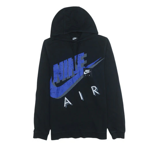 Nike Men's Black Pullover Hoodie M Graphic Print Sportswear