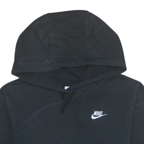 Nike Men's Black Pullover Hoodie M Regular Fit Fleece Logo Sweatshirt - Image 8