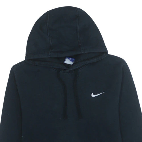 Nike Mens Black Pullover Hoodie M Regular Fit Fleece Logo Sweatshirt - Image 8