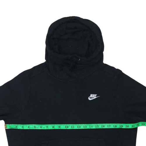 Nike Men's Black Pullover Hoodie M Regular Fit Fleece Sweatshirt - Image 2