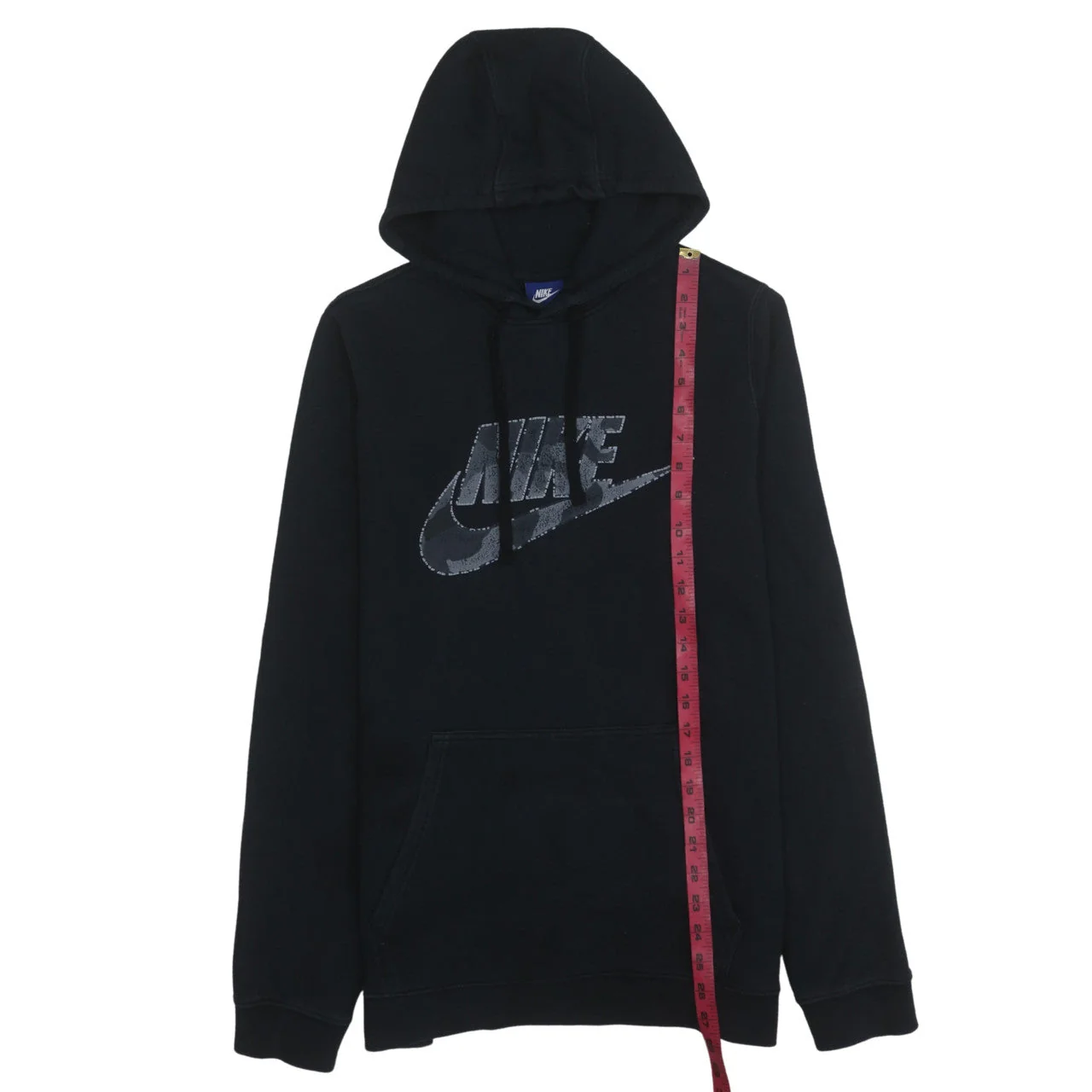 Nike Men's Black Pullover Hoodie M Regular Fit Graphic Logo Sweatshirt - Image 3