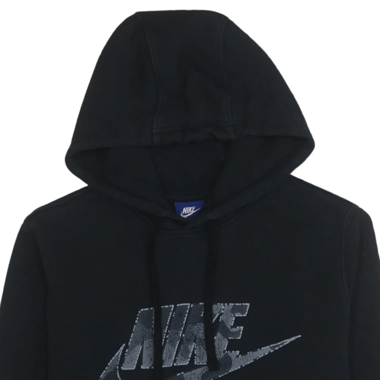 Nike Men's Black Pullover Hoodie M Regular Fit Graphic Logo Sweatshirt - Image 8