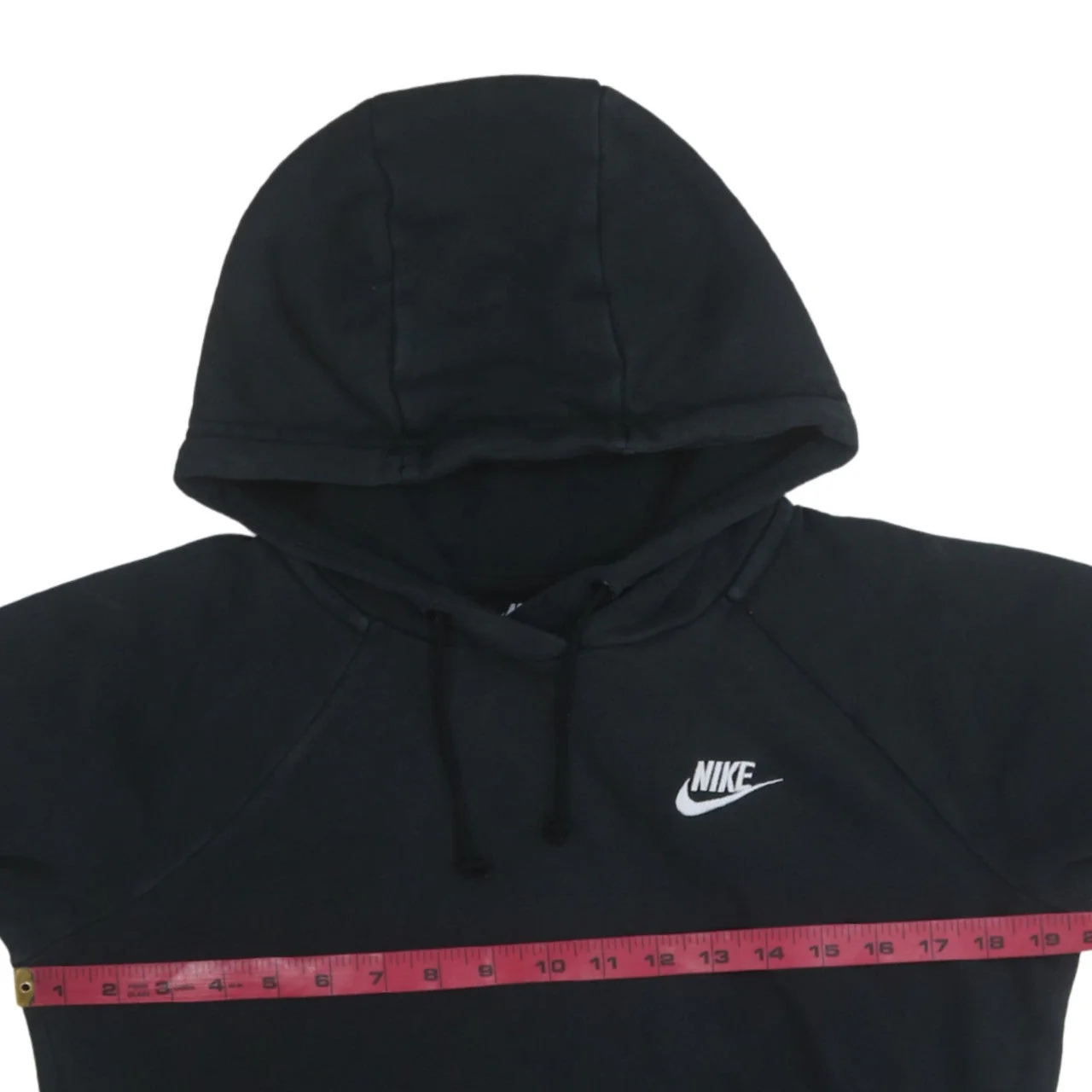 Nike Mens Black Pullover Hoodie M Sports Fleece Sweatshirt - Image 2