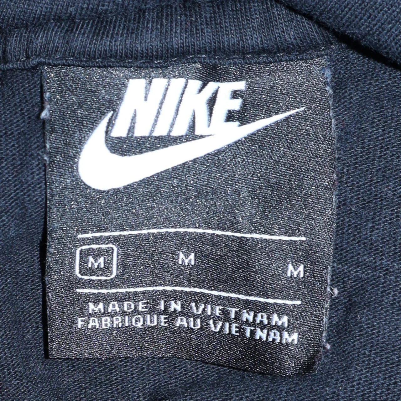 Nike Men's Black Pullover Hoodie Medium Cotton Sportswear - Image 5