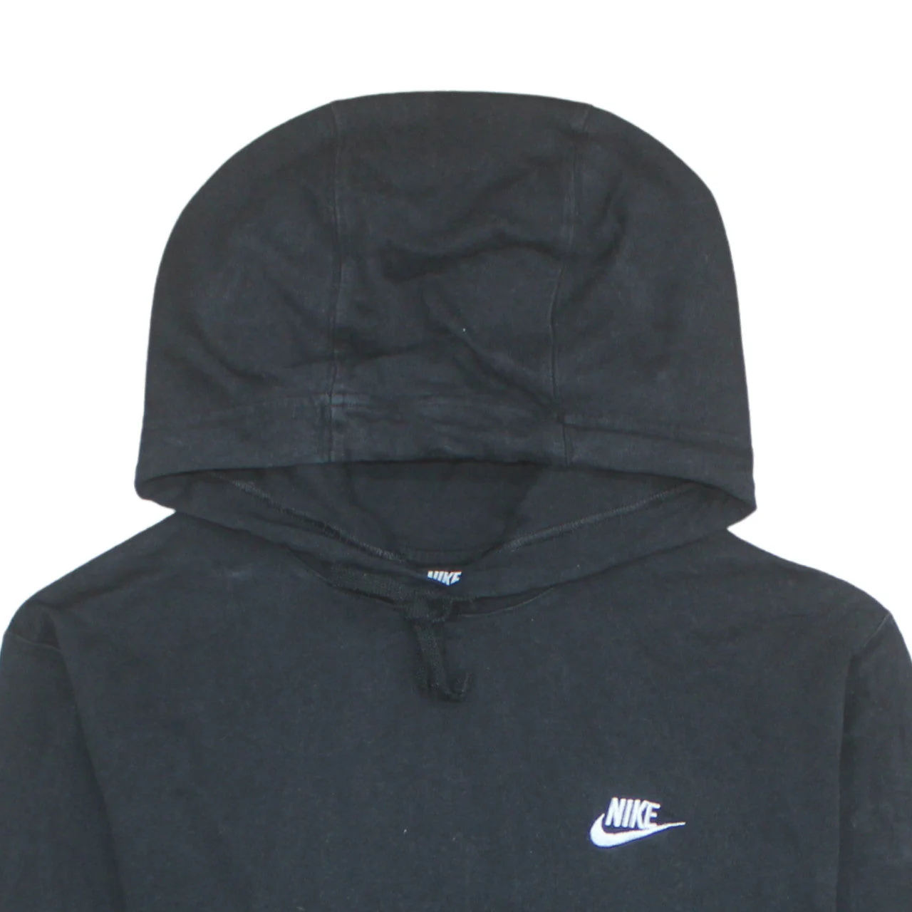 Nike Men's Black Pullover Hoodie Medium Cotton Sportswear - Image 8