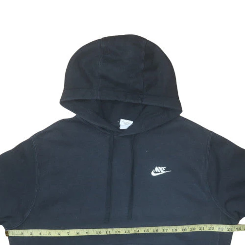 Nike Men's Black Pullover Hoodie Medium Fleece Regular Fit - Image 2