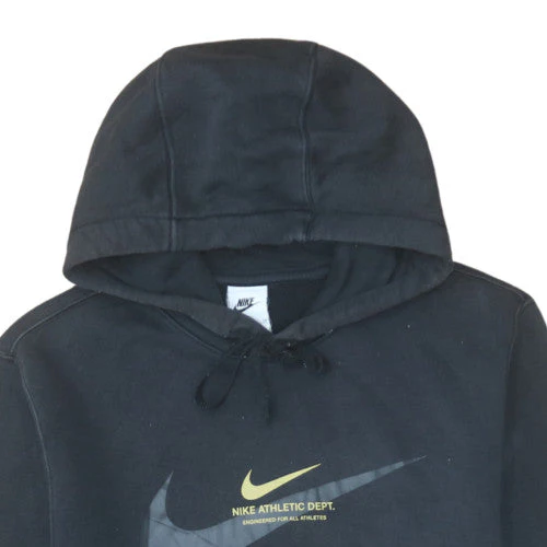 Nike Men's Black Pullover Hoodie S Sports Fleece Graphic Print - Image 8