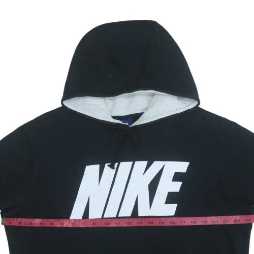 Nike Men's Black Pullover Hoodie Size L Graphic Fleece Sweatshirt - Image 2