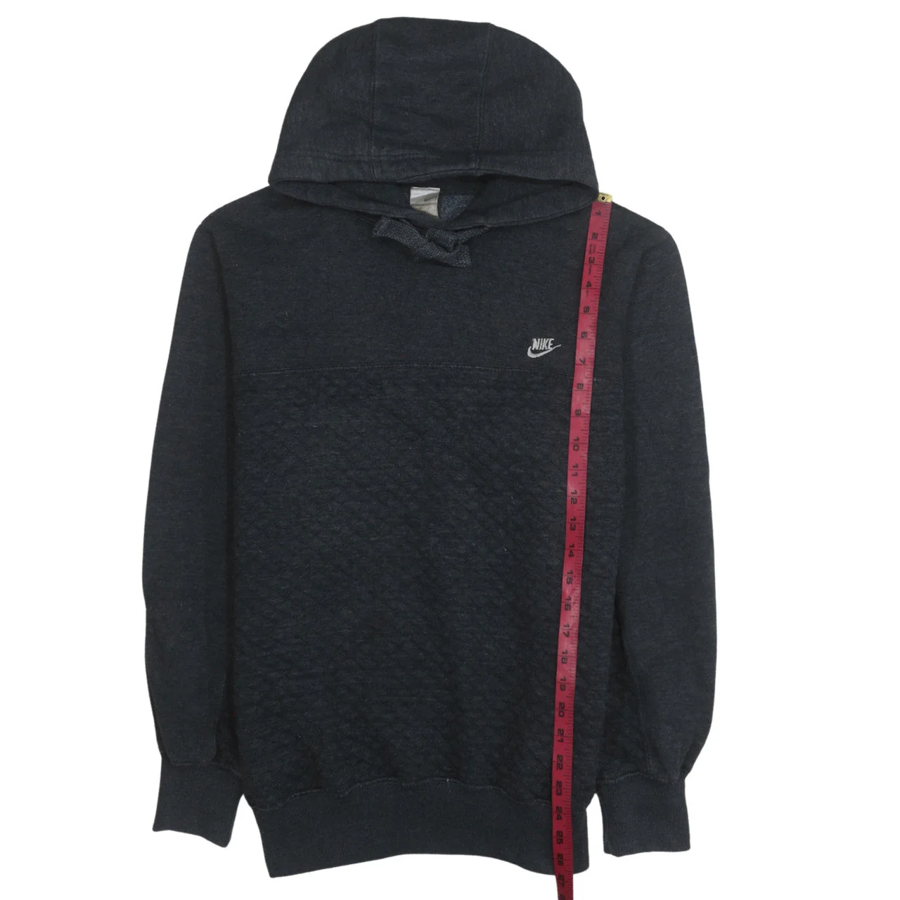 Nike Men's Black Pullover Hoodie Size L Logo Knit Sweatshirt - Image 3