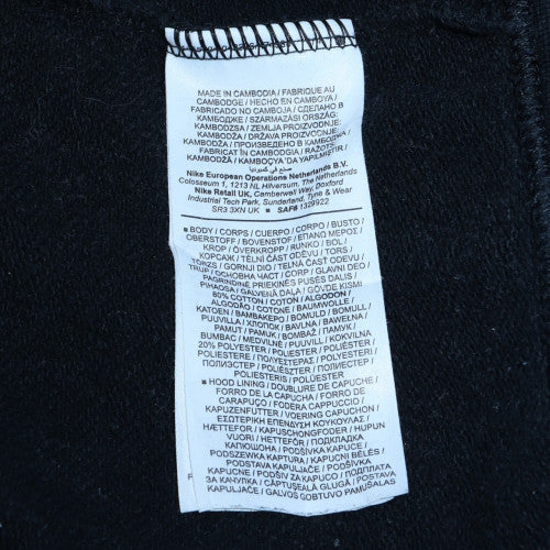 Nike Men's Black Pullover Hoodie Size M Fleece Sweatshirt - Image 6