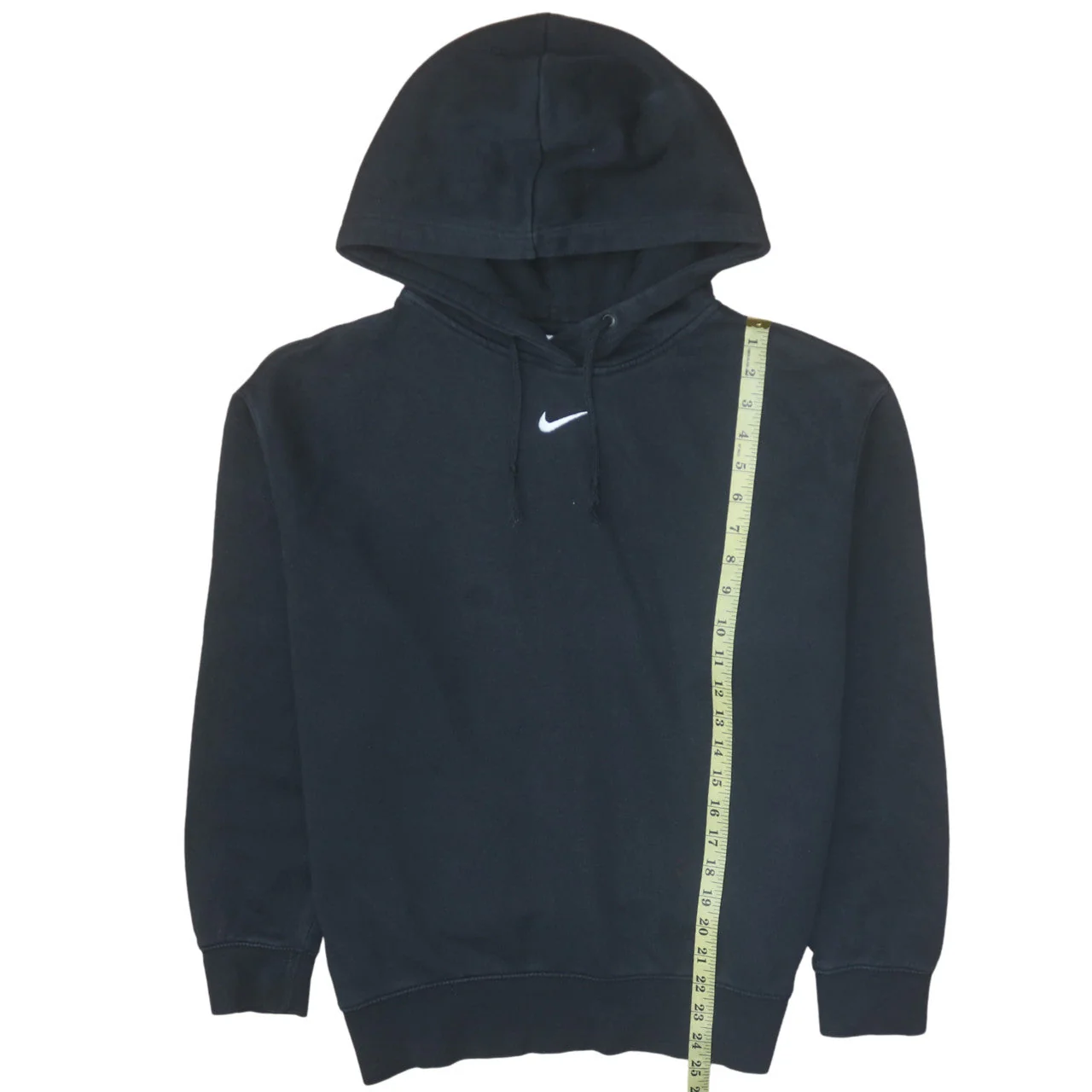Nike Men's Black Pullover Hoodie Small Logo Fleece Sweatshirt - Image 2