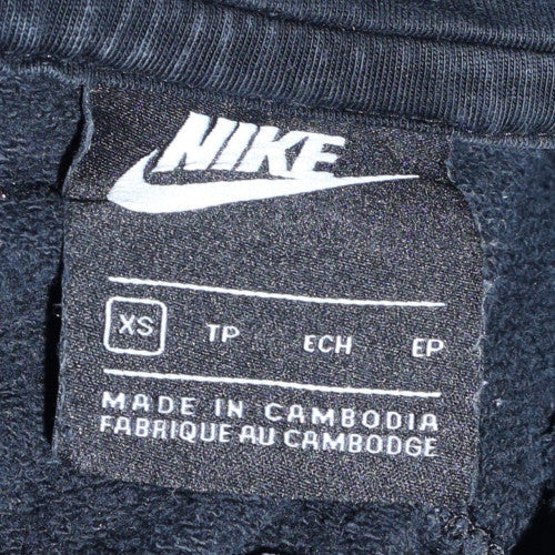 Nike Men's Black Pullover Hoodie XS Fleece Logo Sweatshirt - Image 5
