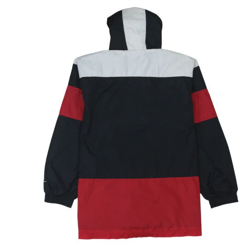 Nike Men's Black Red Windbreaker Retro Hooded Jacket Size M - Image 4