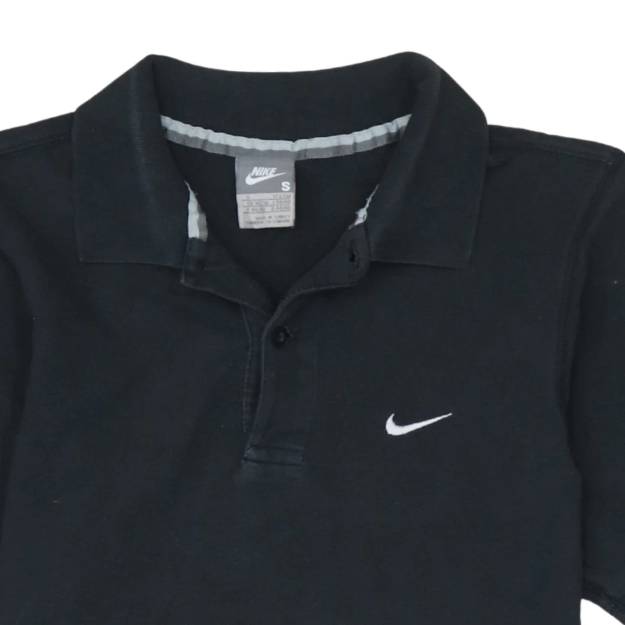 Nike Men's Black S Short Sleeve Polo Shirt Cotton Logo - Image 6