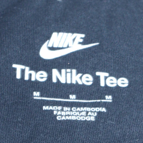 Nike Men's Black Short Sleeve Cotton Logo T-Shirt Medium - Image 5
