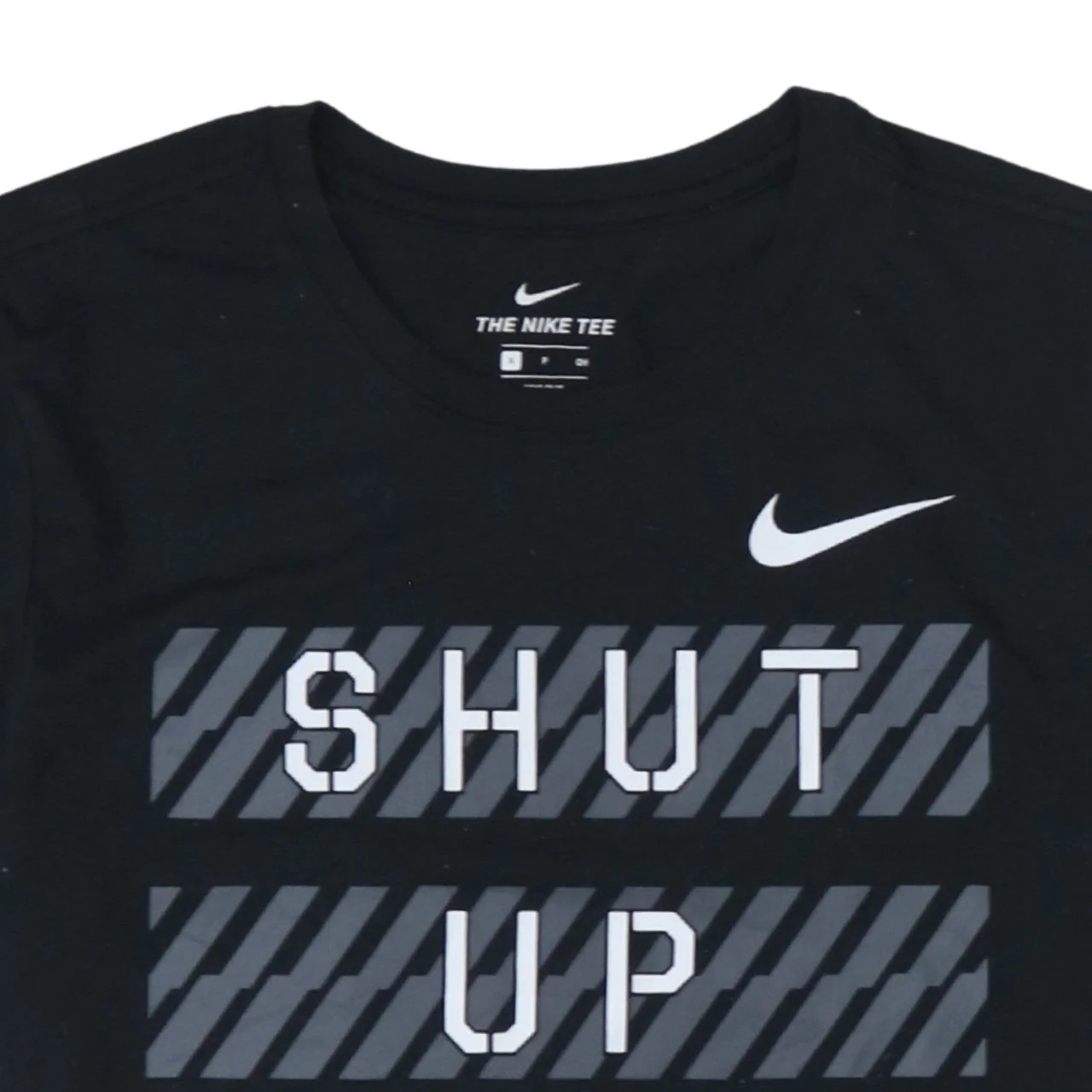 Nike Men's Black 'Shut Up and Run' Dri-FIT Athletic T-Shirt Size S - Image 8
