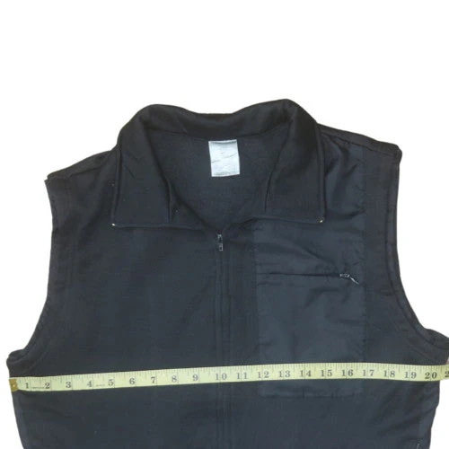 Nike Men's Black Sleeveless Fleece Zip Activewear Jacket Size S - Image 2