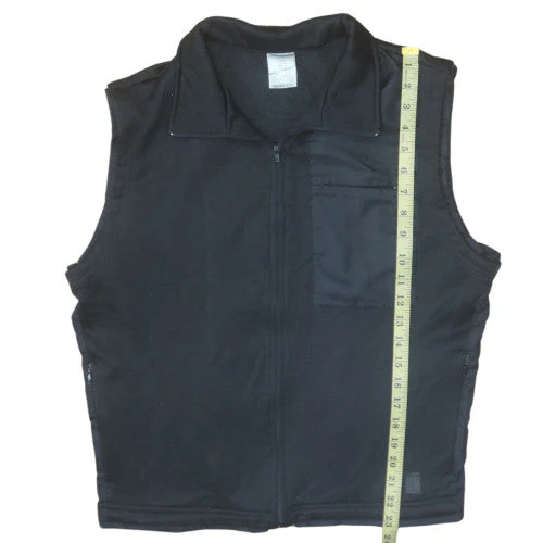 Nike Men's Black Sleeveless Fleece Zip Activewear Jacket Size S - Image 3