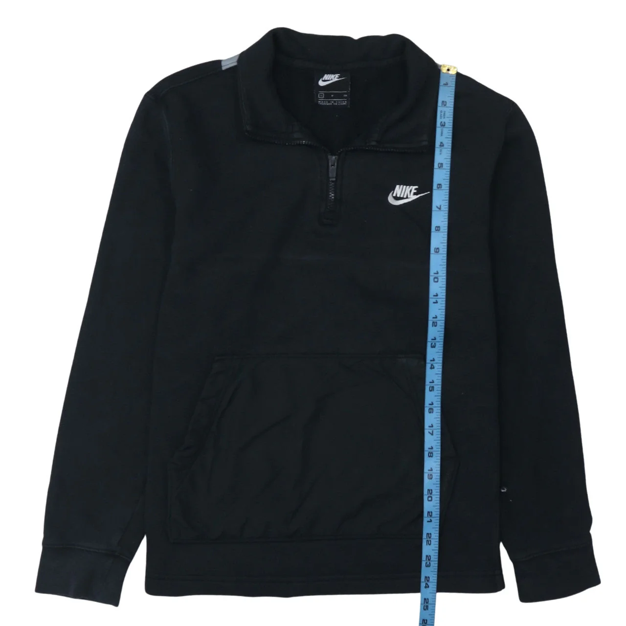 Nike Men's Black Small 1/4 Zip Pullover Sweatshirt with Logo - Image 2