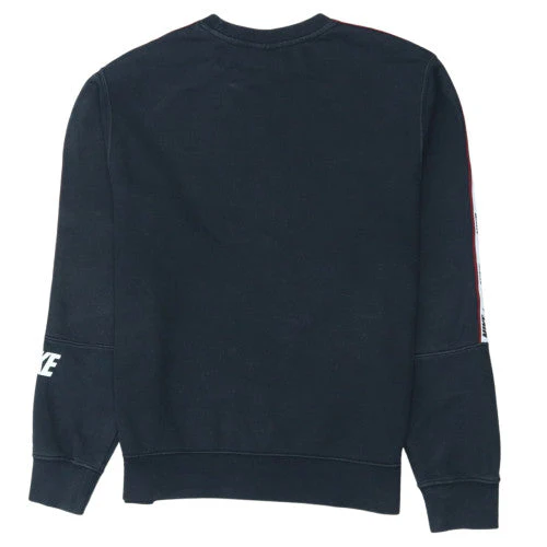 Nike Men's Black Small Crew Neck Logo Sweatshirt Cotton Blend - Image 4