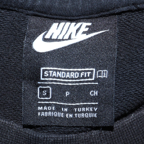 Nike Men's Black Small Crew Neck Logo Sweatshirt Cotton Blend - Image 6