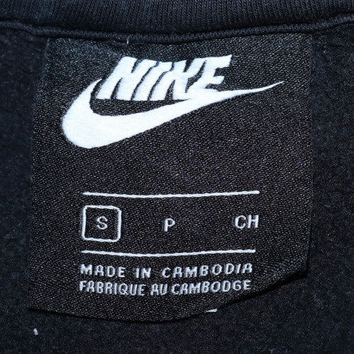 Nike Men's Black Small Crew Neck Pullover Sweatshirt Fleece Cotton Blend - Image 5