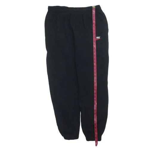 Nike Men's Black Small Fleece Jogger Sweatpants with Elastic Waist - Image 2