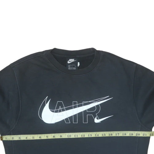Nike Men's Black Small Pullover Air Logo Fleece Sweatshirt - Image 2