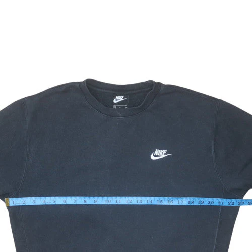 Nike Men's Black Small Pullover Crew Neck Fleece Sweatshirt - Image 2