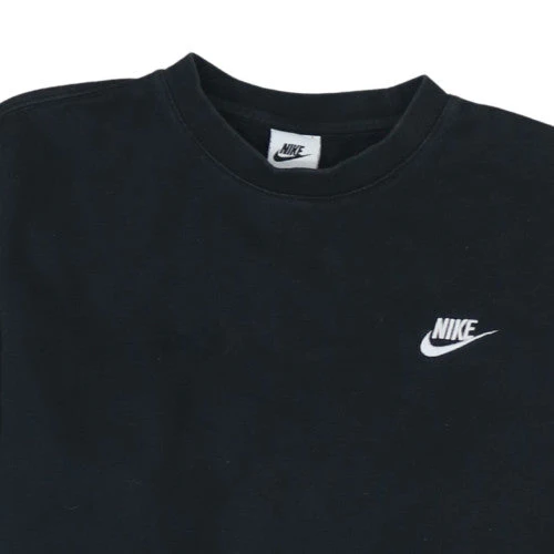 Nike Men's Black Small Pullover Crew Neck Logo Sweatshirt - Image 7