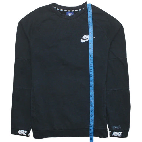 Nike Men's Black Small Pullover Sweatshirt Crew Neck Logo - Image 3