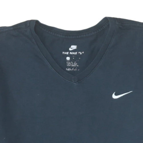 Nike Men's Black V-Neck Short Sleeve Classic Cotton T-Shirt M - Image 8