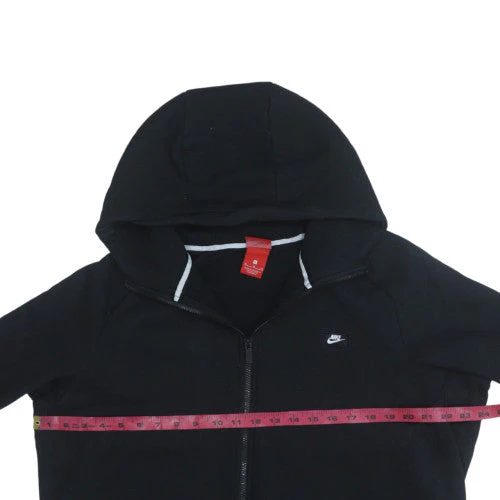 Nike Men's Black XL Full Zip Hoodie Sweatshirt with Logo - Image 3