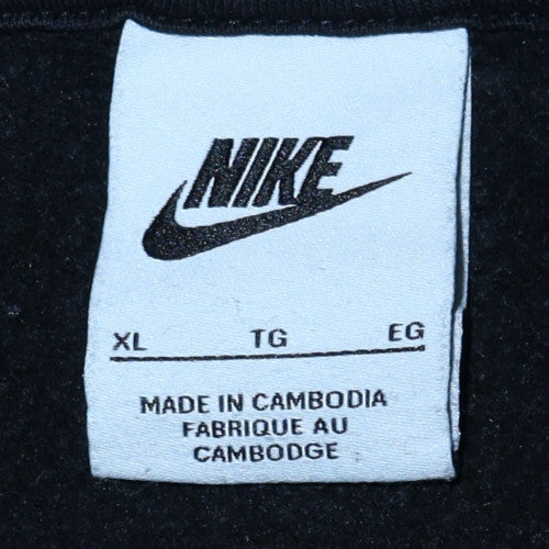 Nike Men's Black XL Pullover Hoodie Fleece Sportswear - Image 5