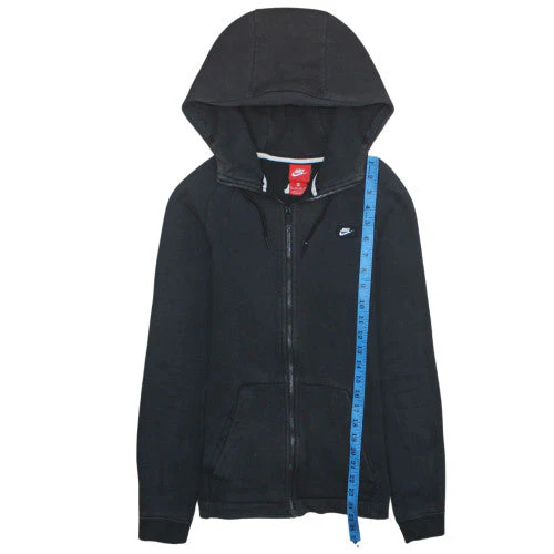 Nike Men's Black XS Full Zip Hoodie Cotton Blend Sweatshirt - Image 3
