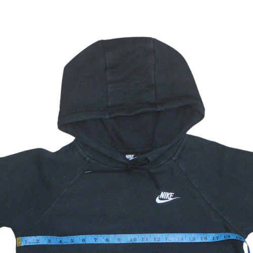 Nike Men's Black XS Pullover Hoodie with Logo and Kangaroo Pocket - Image 2